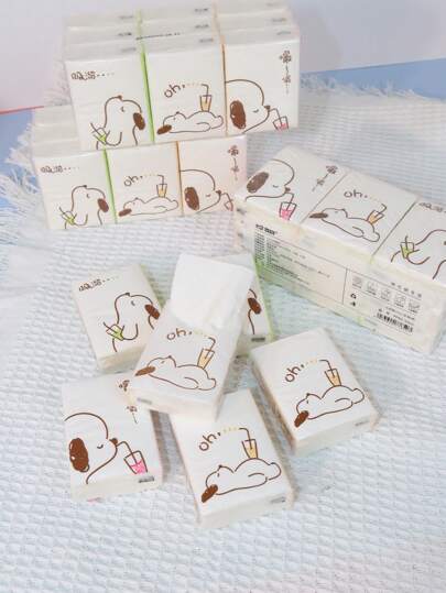 9 包小狗印花迷你面巾纸包，便携又可爱，厨房，浴室，家居，家居用品供应商