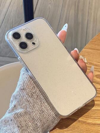 Glitter Rhinestone Apple 15 ProMax Camera Lens Film Integrated 14 ProMax Phone Camera Lens 13 Pro/17 Protective Ring Frame Cover Tempered Glass Transparent Water Rhinestone Lens Film