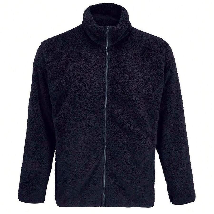 SOLS Unisex Adult Finch Fluffy Jacket (Navy) - Navy Blue - View 1