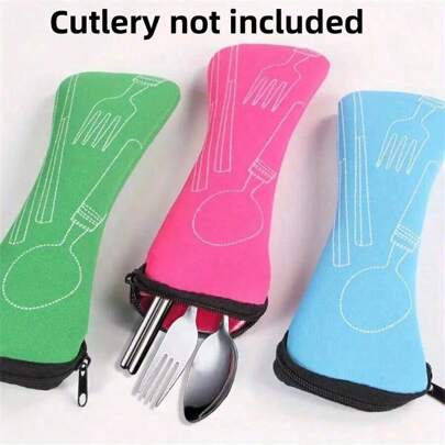 1 pieza Bolsa organizadora de cubiertos de tela hermética y portátil, estuche con cremallera para tenedores, cucharas y palillos, para camping, picnic, escuela y oficina, organizador y almacenamiento para el hogar, accesorios para viajes, bolsa de maquillaje, bolsa de cosméticos, organizador de vacaciones, organizador de maquillaje de gran capacidad, para lápiz labial, pinceles, cuidado de la piel, teléfono móvil, monedas, artículos pequeños, para el hogar, regalo, vacaciones y festivales de Halloween Navidad de uso multifuncional, vibraciones bohemias