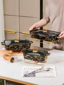 1 zestaw/3 zestawy talerzy ceramicznych, odpowiednie do domu/kuchni/jadalni, zastawy stołowej, naczyń do pieczenia, podgrzewacza do potraw, garnka do zupy, do chleba, indyka, sera, pizzy, na zewnątrz, na wesele, imprezę, prezent, urodziny, prezent na Święto Dziękczynienia, dożynki, obiad rodzinny - Wielokolorowe - Zobacz 12