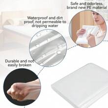180 X 240 X 35cm Mattress Dust Cover Bag, Double Layer 8 Microns Plastic Film Bag, Extra Large Moving Dust-Proof And Moisture-Proof Bag, Furniture Dust Cover Sofa Bed Protector For Home