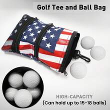 Golf Pouch Bag For Valuables Tee Color With 4 Golf Pencil Pack, Zippered Pocket Gear Clip Hook To Bag - Flag - View 5
