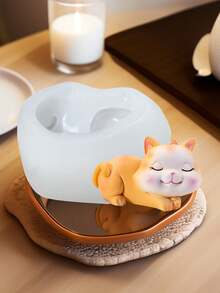 1 Khuôn Silicon Hình Mèo, Khuôn Hình Cún Con Làm Bánh, Làm Nến, DIY - Khuôn silicone chó mèo - Xem 5