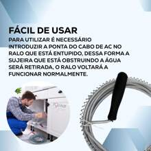 Manual Sink Unblocker Pipe 5 Meters Flexible Spring Pipe Drain Tank Gutter Typhoon - 黑色 - 查看 3