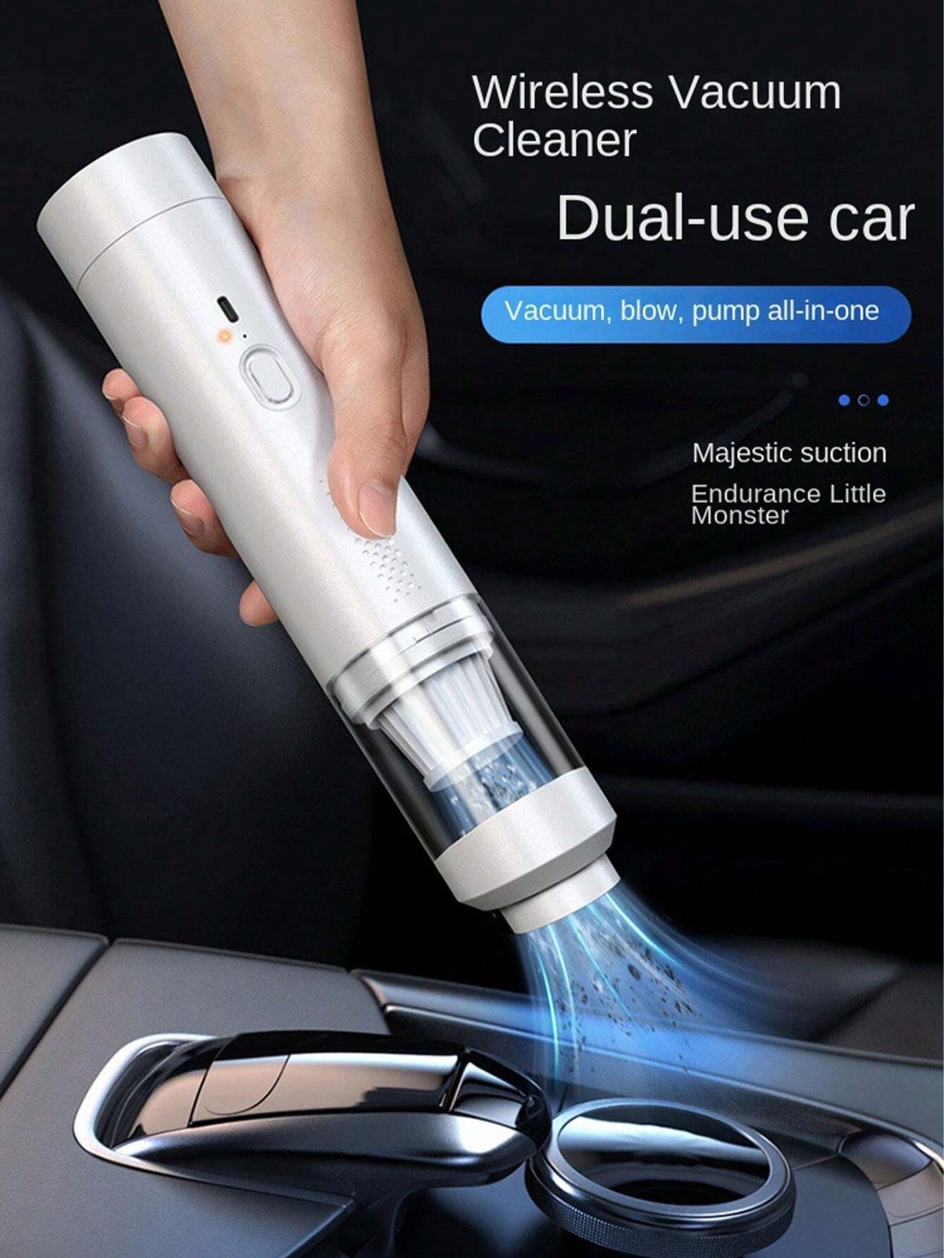 Aspirapolvere Portatile Senza Fili Per Auto - Ricaricabile USB, 120W, Forte  Aspirazione, Con Spazzole, Per PC E Interni Auto