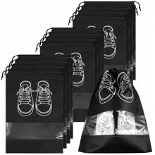 5/10 pièces Sac de rangement pour chaussures, organisateur de placard, sac de voyage non tissé portable, poche imperméable, sac suspendu pour vêtements classifiés, sac pour bottes, boîte de rangement pour chaussures, accessoires d'organisateur de chaussures pour les voyages, les vacances, les croisières, les vacances d'été, les sacs de voyage, les essentiels de voyage pour les dortoirs universitaires, la maison, l'école, l'hôtel