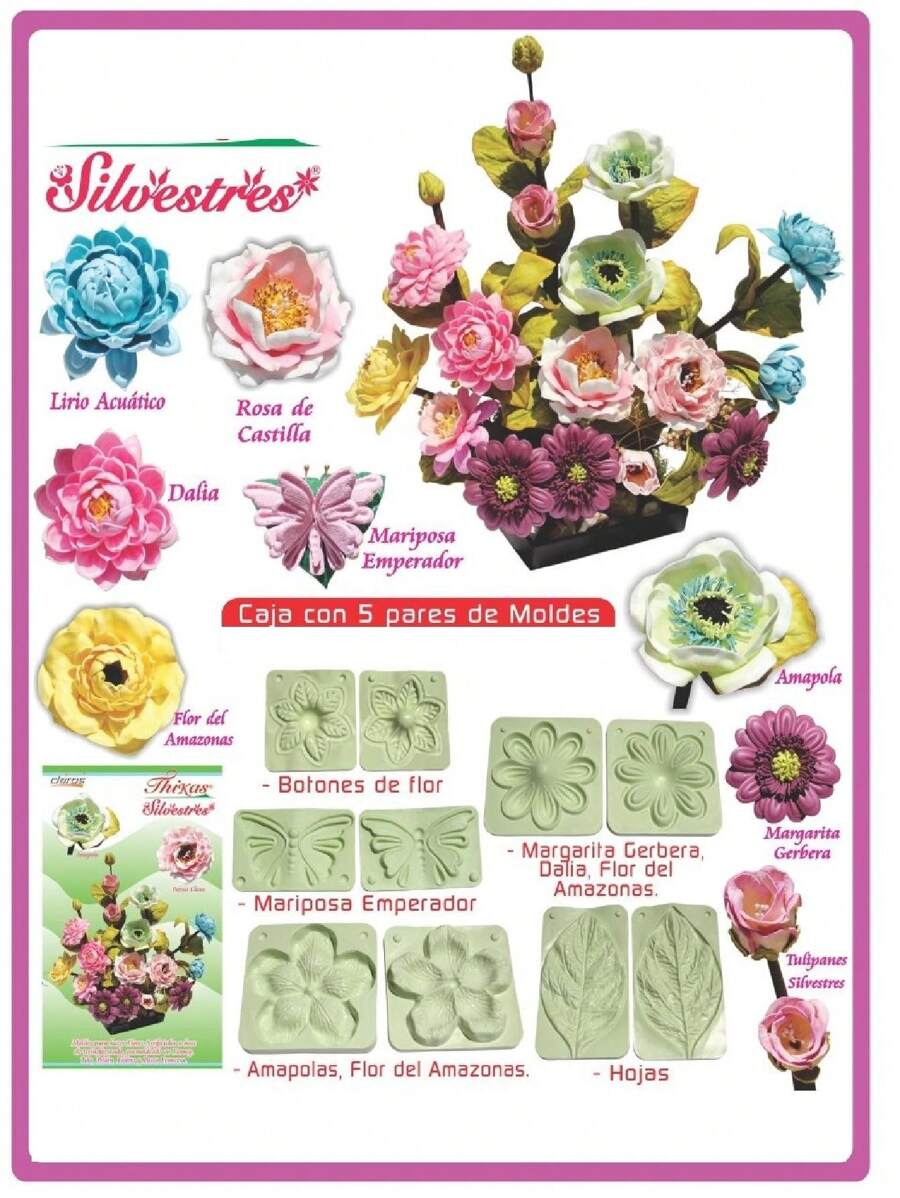 Otros moldes de silicona - KIT SILVESTRES - MULTICOLOR - Ver 1