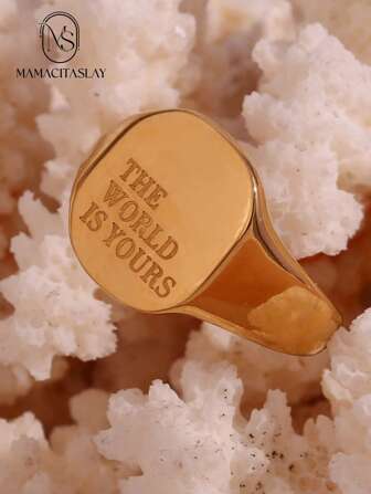 MamacitaSlay 1pc Letter Detail Ring