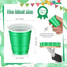 20/50 piezas Vasos de chupito de plástico de 2 onzas, mini vasos desechables de 2 onzas para bodas, fiestas de graduación, cata de cervezas, aperitivos (multicolor), Navidad