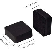 12 包磁性白板干擦黑板清洁剂，适用于教室、家庭和办公室（黑色） - 黑色 - 查看 7