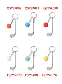 1 pieza Llavero colgante de palo de golf 3D, pequeño regalo de metal de accesorios de entusiasta de golf