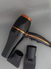 1 件大功率家用吹风机，尼龙耐高温材料，黑色，金色点缀，外观高档。吹风机扩散器、清洁刷、刘海夹配件单独提供。包括飓风喷嘴、拉直刷/尖头刷和万圣节贴纸。各种组合可供定制。 - 查看 6