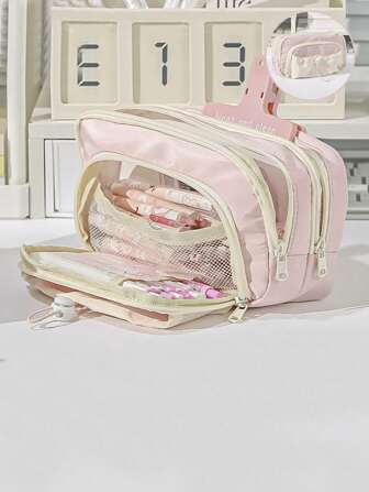 1pc Cute Pencil Case Cartoon Large Capacity Pencil Case Japanese And Korean Student Pencil Case Boys And Girls Pencil Case, Pencil Case, Multi-Function, Simple Pencil, Pencil Case, Makeup Case, Pencil Case, Washing Case, Pencil Case, Pencil Case, Pencil Case, Simple Pencil Case Back To School,Pencil Pouch,School Bag