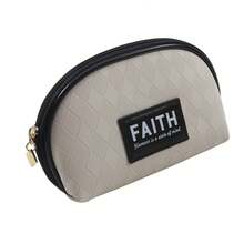 Crescent Shape Makeup Bag, Small Diamond Pattern Cosmetic Bag For Purse, Minimalism Makeup Pouch For School Cosmetic Bag For College Back To School Supplies Cosmetic Storage School Stuff Dorm Essentials Room Stuff Bag Organizer Holiday Essentials - Multicolor - View 8