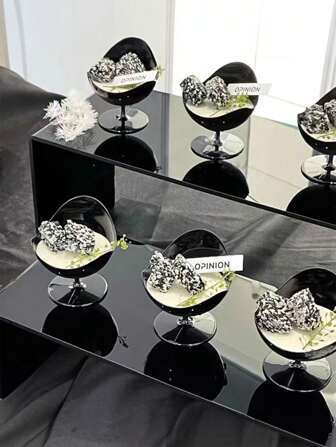 10/15/20 st svarta dessertkoppar, återanvändbara moussedessertkoppar av plast, lämplig för sommarbakning, födelsedag, fest, bröllop, dessertbordspresentation, kalldryckskoppar, kaffekoppar