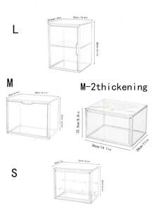 1pc Rectangular Transparent Storage Box, Dust-Proof Display Cabinet For Collectibles, Shoes, Bags, Dolls And Cosmetics
