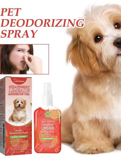 宠物除臭喷雾室内除臭剂猫狗除臭剂尿液除臭味保持清新气味净化剂 (100ML)