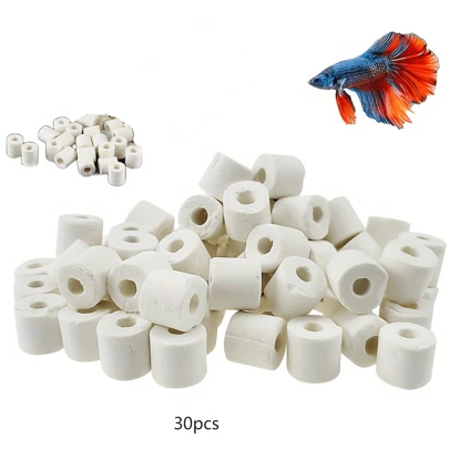 30st Aquarium Keramiska Ringar Bio Filter Media För Fisktank Vattenkvalitetsrening