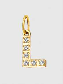 Diamday 1 件钻石字母吊坠 女士 DIY 项链手链珠宝制作周年纪念礼物 - 金色 - 查看 44