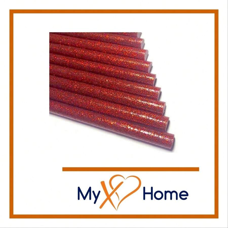 Myxohome Red Glitter Hot Glue Sticks (0.3 In / 7.5 Mm) (1 To 240 Glue Sticks) - 120 熱熔膠棒 - 查看 1