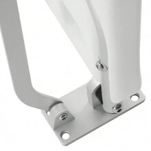 YUNRUX Folding Shower Seat For Wall Mounting, Bath Chair Shower Stool Folding Shower Seat For The Elderly, Pregnant Women, Disabled People Maximum Load 100 Kg, Foldable With Support Feet - 白色 - 查看 9