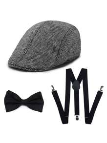 2/3/4/5 pièces D EXCEED Accessoires pour hommes des années 1920 : béret Gatsby, vêtements, accessoires vestimentaires des années 1920 pour hommes, pour Halloween, bal de promo