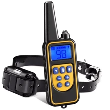 800M Remote Electric Shock Collar Pet Dog Training Anti Bark Rechargeable LCD UK - Black - View 2