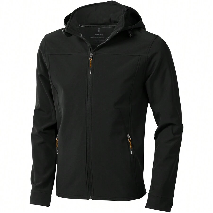 Elevate Mens Langley Softshell Jacket (Solid Black) - Black - View 1