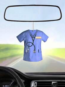 1 Pieza Accesorio De Llavero Colgante De Árbol De Navidad Para Coche En Diseño De Uniforme De Enfermera Acrílica