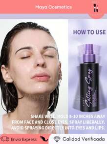 Fijador de rostro, Spray De Fijación De Maquillaje, Control De Aceite De Larga Duración, Neblina Hidratante - Morado - Ver 2