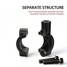 2 chiếc Giá đỡ tay lái xe máy Hợp kim nhôm 8 mm/10 mm Giá đỡ gương chiếu hậu gắn Bộ chuyển đổi kẹp Chủ đề màu đen cho xe máy ATV, xe tay ga Phụ kiện xe máy - màu đen - Xem 6