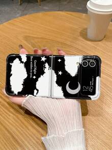 Foldable Screen Phone Protective Case With Cloud, Star And Moon Design Compatible With Samsung Smartphones - Multicolor - View 4