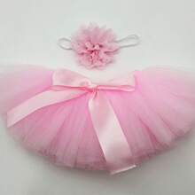 Conjunto de Saia + Faixa de Cabeça para Bebês Recém-Nascidas Meninas, Conjunto de Saia Tutu e Faixa de Cabeça, Faixa de Cabelo com Flor, Fantasia de Bebê e Criança Pequena, Acessório de Fotografia Princesa, Presente de Chá de Bebê, Decorações Familiares, Presentes de Chá de Bebê e Páscoa para Meninas/Meninos