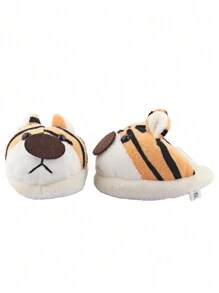1 paire de chaussures poupée en peluche de forme animale mignonne pour poupées de 18 pouces, modèle cochon/tigre/lapin, chaussures de poupée, chaussures de bébé poupée
