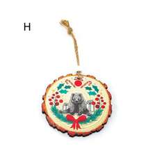 1 件圣诞木制圆片雕刻装饰，创意家居装饰木制工艺品圣诞树挂饰 - 彩色 - 查看 7