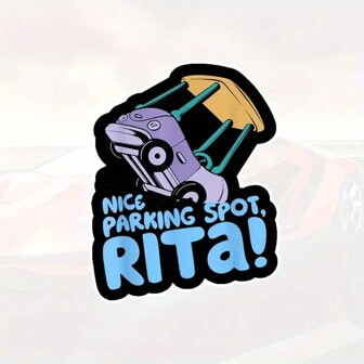 1ชิ้น สติกเกอร์สัตว์โพซัมตลกที่มีข้อความ "ที่จอดรถดี Rita" สำหรับ รถยนต์, รถบรรทุก, กันชน, พีซี, หมวกนิรภัย, เครื่องมือ, กล่อง, อุปกรณ์ตกแต่งรถ