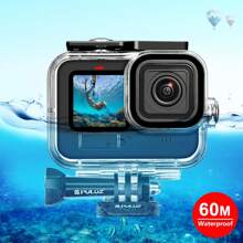 Puluz PULUZ For GoPro HERO12 Black /11 Black /10 Black /9 Black 60m Waterproof Housing Protective Case With Buckle Basic Mount & Screw