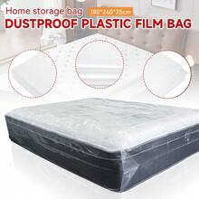 180 X 240 X 35cm Mattress Dust Cover Bag, Double Layer 8 Microns Plastic Film Bag, Extra Large Moving Dust-Proof And Moisture-Proof Bag, Furniture Dust Cover Sofa Bed Protector For Home