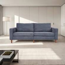 Corduroy, Modern Style Solid Color Sofa, Multi-Person Sofa, Suitable For Living Room And Office - 灰色 - 查看 1