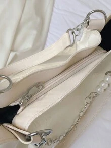 Women's Floral Fabric Tote Bag, Large Capacity Commuter Bag, Fashion Essential