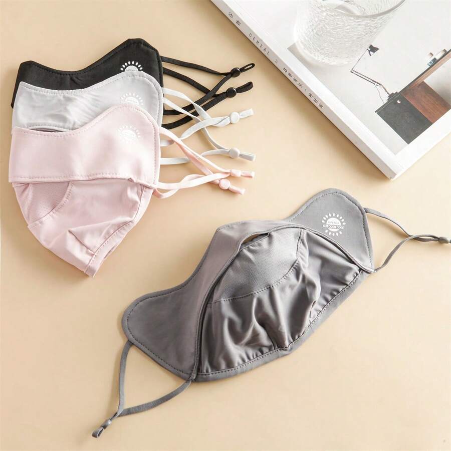 1 件 UPF50+ 护眼防紫外线面罩，透气，纯色，适合夏季和秋季女性 - 彩色 - 查看 1