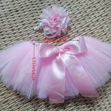 Conjunto de Saia + Faixa de Cabeça para Bebês Recém-Nascidas Meninas, Conjunto de Saia Tutu e Faixa de Cabeça, Faixa de Cabelo com Flor, Fantasia de Bebê e Criança Pequena, Acessório de Fotografia Princesa, Presente de Chá de Bebê, Decorações Familiares, Presentes de Chá de Bebê e Páscoa para Meninas/Meninos