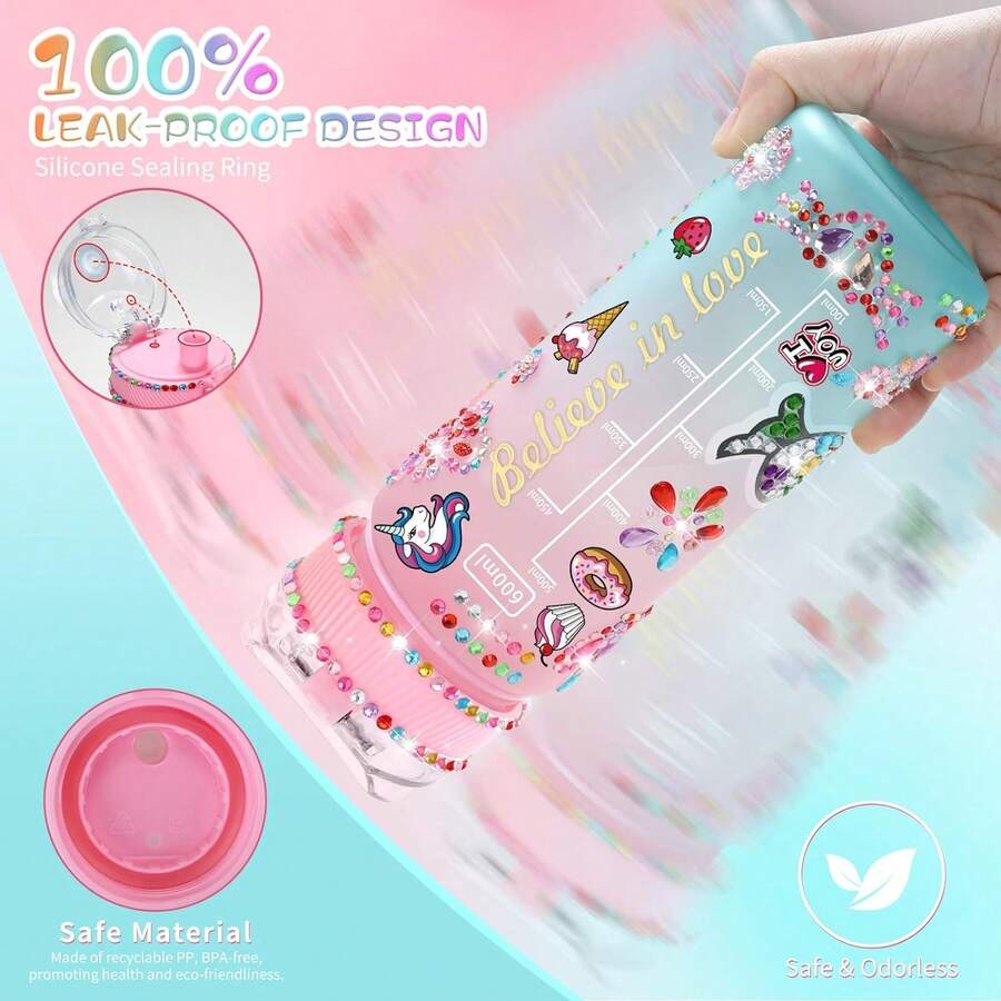 Mermaid Water Bottle Decoration Kit, Arts & Crafts DIY Toys For 3410