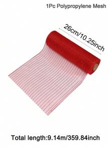 Cinta metálica de malla navideña de 5.9 pulgadas x 30 pies (10 yardas), roja, dorada, plateada, verde, beige con laminado, cinta de malla para coronas, guirnaldas y decoración del árbol de Navidad, decoración navideña del hogar, regalo de Navidad 2024, Año Nuevo 2025 - 26cmx10 yardas - Ver 12