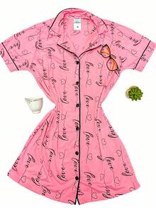 Women Nightgowns & Sleepshirts - Pink - View 6