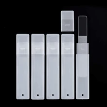 A Set Of 3 White Transparent Glass Nail Files, Suitable For Polishing And Grinding Nails And Exfoliating