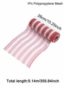 Cinta metálica de malla navideña de 5.9 pulgadas x 30 pies (10 yardas), roja, dorada, plateada, verde, beige con laminado, cinta de malla para coronas, guirnaldas y decoración del árbol de Navidad, decoración navideña del hogar, regalo de Navidad 2024, Año Nuevo 2025 - 26cmx10 yardas - Ver 20