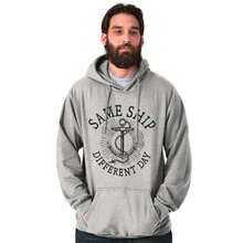 Funny Nautical Sea Captain Anchor Pun Hoodie Sweatshirt Men - Sport Grey - View 1