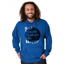 Sad Music Makes Me Happy Emo Songs Hoodie Sweatshirt Men - Royal - View 1